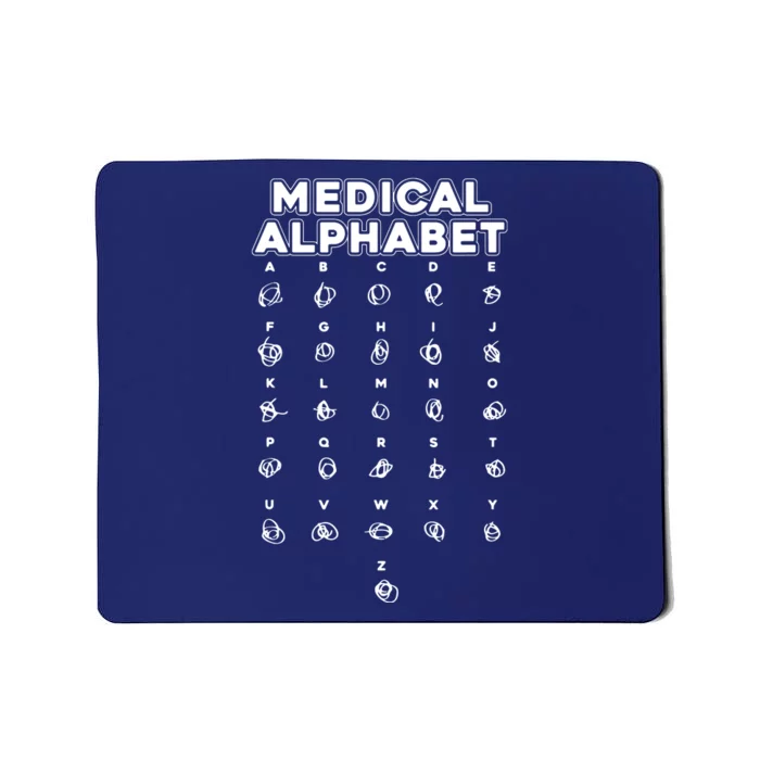 Medical Alphabet Funny For Doctors Nurses Chemists Mousepad