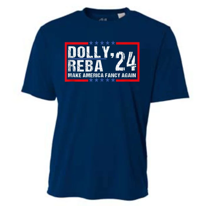 Make America Fancy Again Dolly 24 Reba 24 Cooling Performance Crew T-Shirt