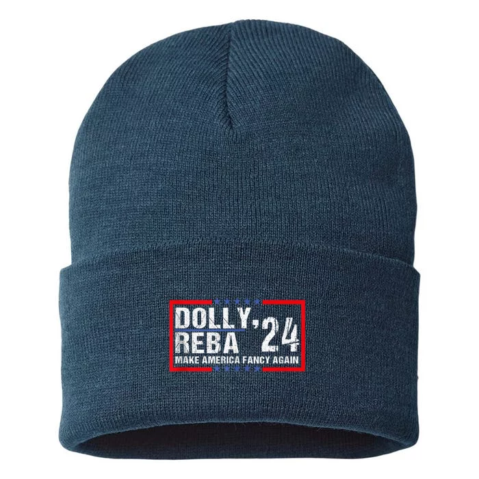 Make America Fancy Again Dolly 24 Reba 24 Sustainable Knit Beanie