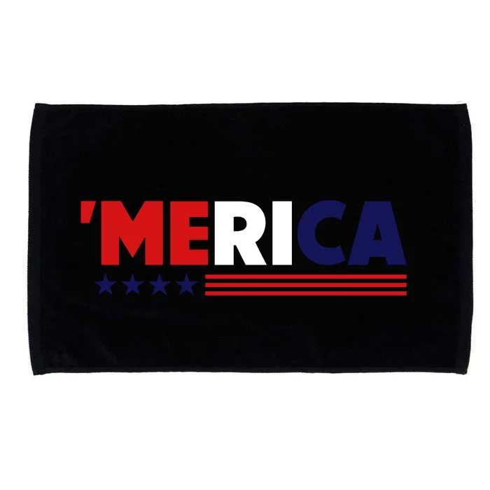 Merica American Flag Celebrate 4th Of July Patriotic Microfiber Hand Towel