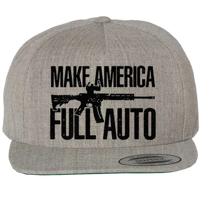 Make America Full Auto Wool Snapback Cap