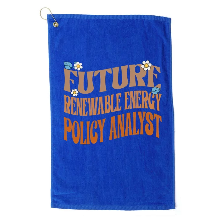 Melanated Afro Future Renewable Energy Policy Analyst Gift Platinum Collection Golf Towel