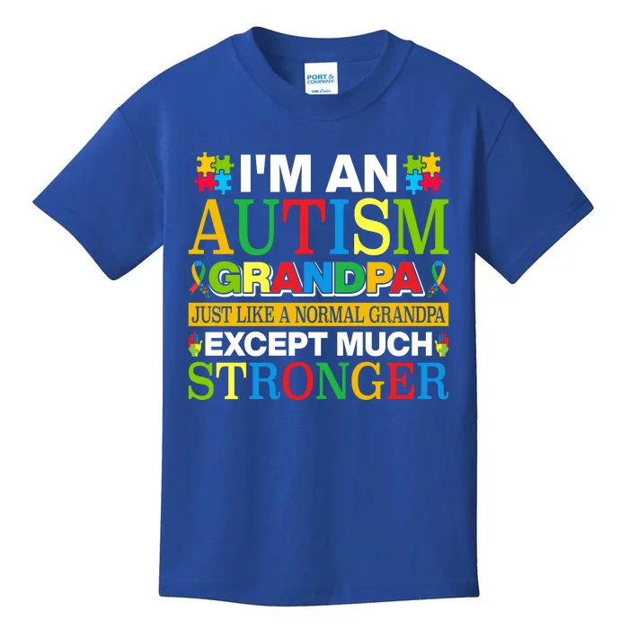 Motivational Autism Grandpa Autism Awareness Slogan Autism Advocacy Kids T-Shirt