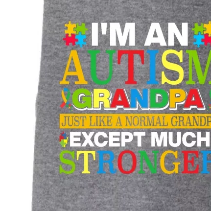 Motivational Autism Grandpa Autism Awareness Slogan Autism Advocacy Doggie 3-End Fleece Hoodie