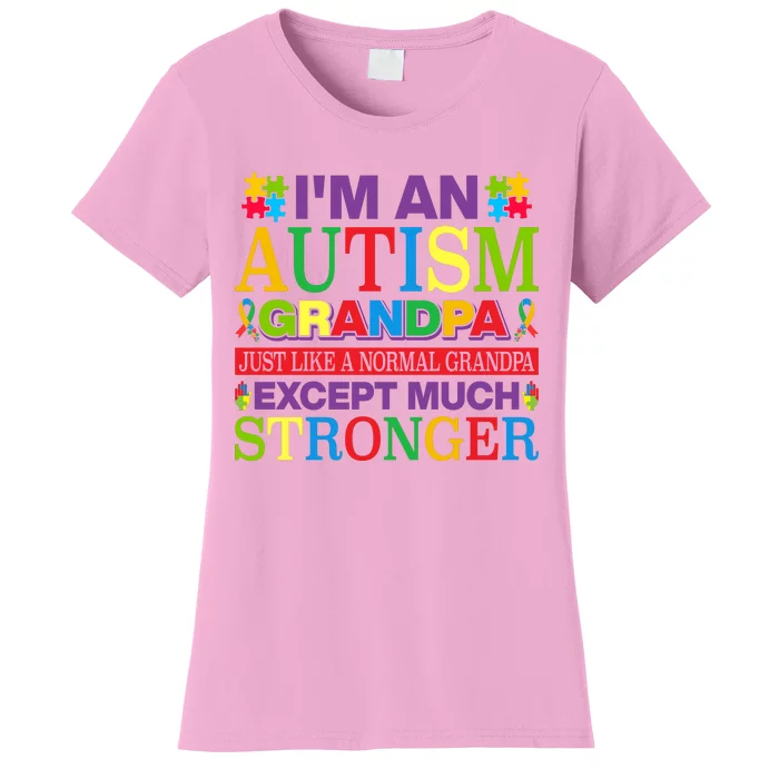 Motivational Autism Grandpa Autism Awareness Slogan Autism Advocacy Women's T-Shirt