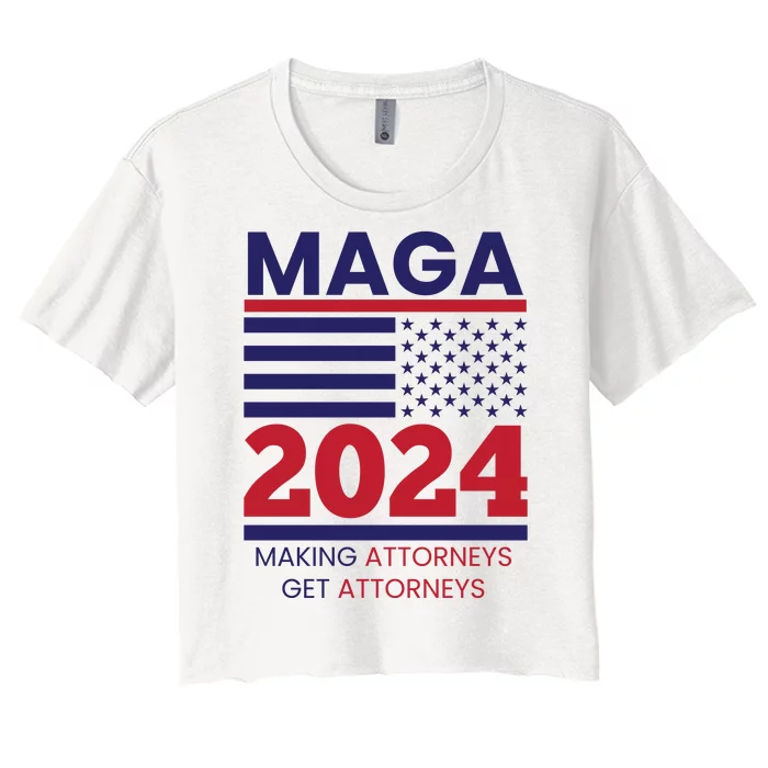 Making Attorneys Get Attorneys Maga Women's Crop Top Tee