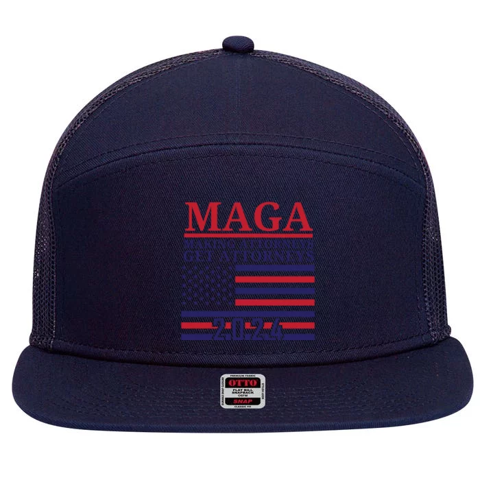 Making Attorneys Get Attorneys Maga 7 Panel Mesh Trucker Snapback Hat