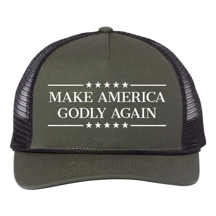 Make America Godly Again Retro Rope Trucker Hat Cap