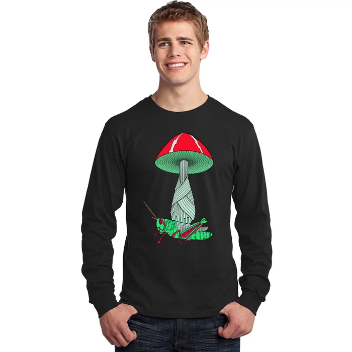 Mushroom And Grasshopper Long Sleeve Shirt