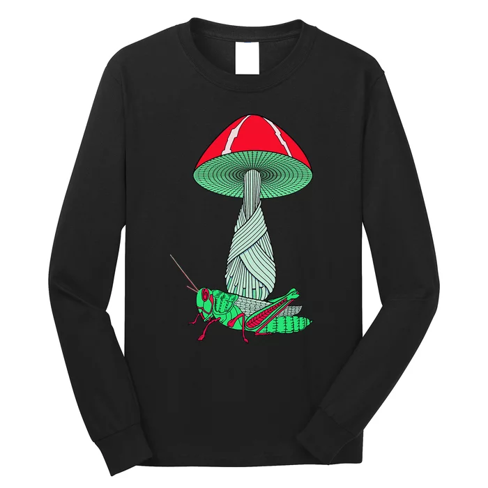 Mushroom And Grasshopper Long Sleeve Shirt