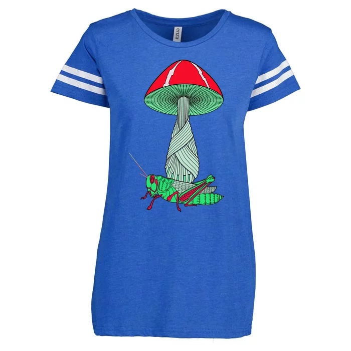 Mushroom And Grasshopper Enza Ladies Jersey Football T-Shirt