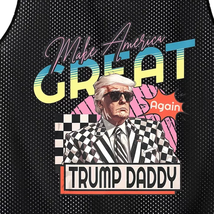 Make America Great Daddy Preppy Edgy Trump Daddy’S Home Mesh Reversible Basketball Jersey Tank