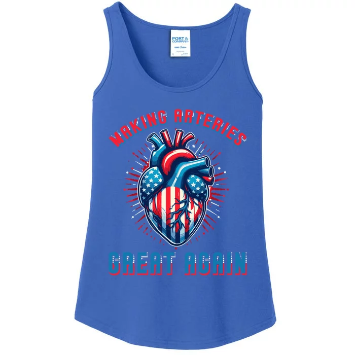 Making Arteries Great Again: Funny Cardiology Gift Ladies Essential Tank