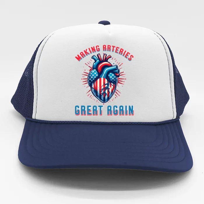 Making Arteries Great Again: Funny Cardiology Gift Trucker Hat