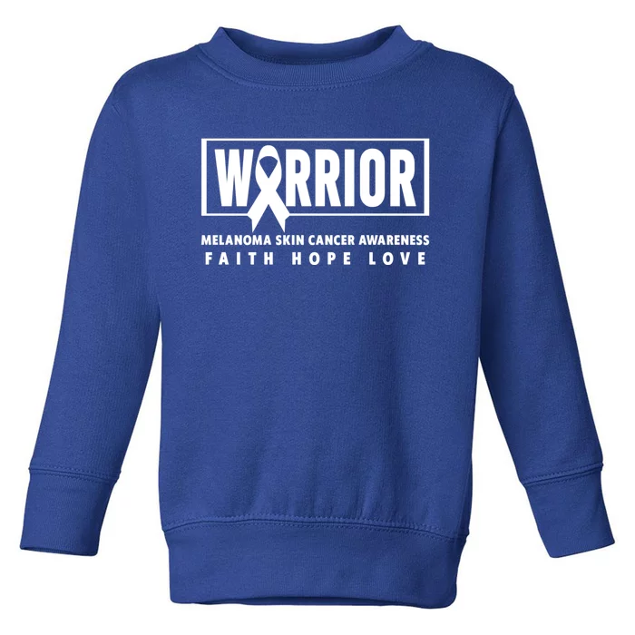 Melanoma Awareness Gift Skin Cancer Warrior Gift Toddler Sweatshirt