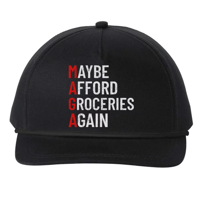 Maybe Afford Groceries Again Snapback Five-Panel Rope Hat