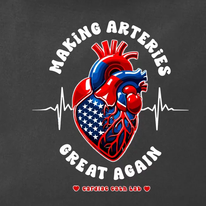 Making Arteries Great Again Cardiac Cath Lab Zip Tote Bag