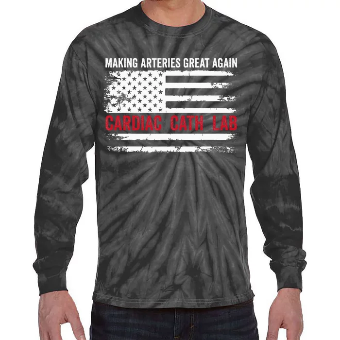 Making Arteries Great Again Tie-Dye Long Sleeve Shirt