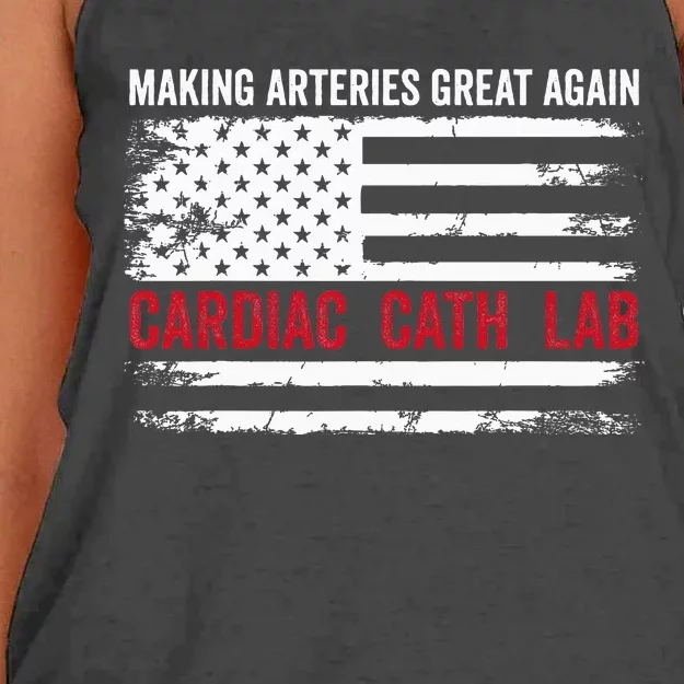 Making Arteries Great Again Women's Knotted Racerback Tank