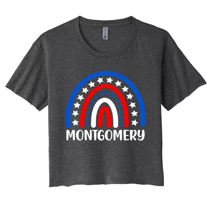 Montgomery Alabama Gift I Love Montgomery Usa Meaningful Gift Women's Crop Top Tee