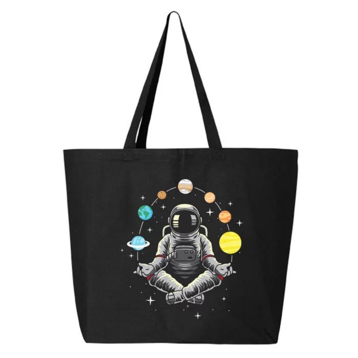 Meditating Astronaut Galaxy Spaceman Astronomer Cosmos 25L Jumbo Tote