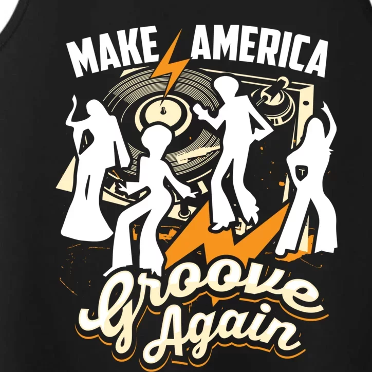 Make America Groove Again Cute Lets Disco Gift Performance Tank