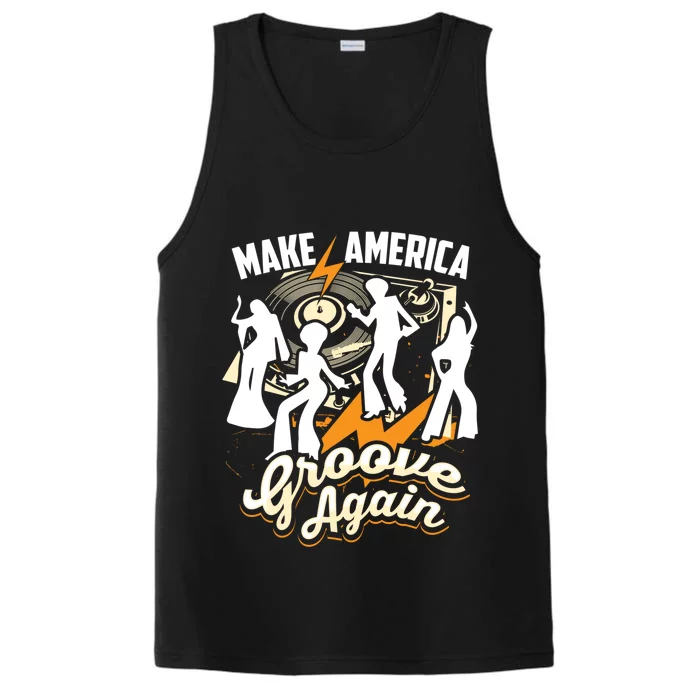 Make America Groove Again Cute Lets Disco Gift Performance Tank