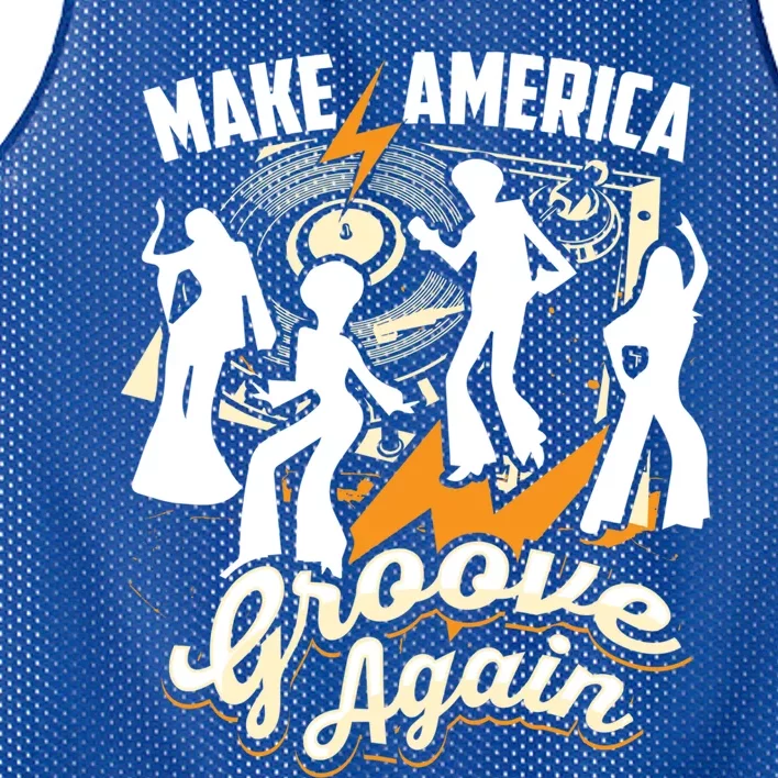 Make America Groove Again Cute Lets Disco Gift Mesh Reversible Basketball Jersey Tank