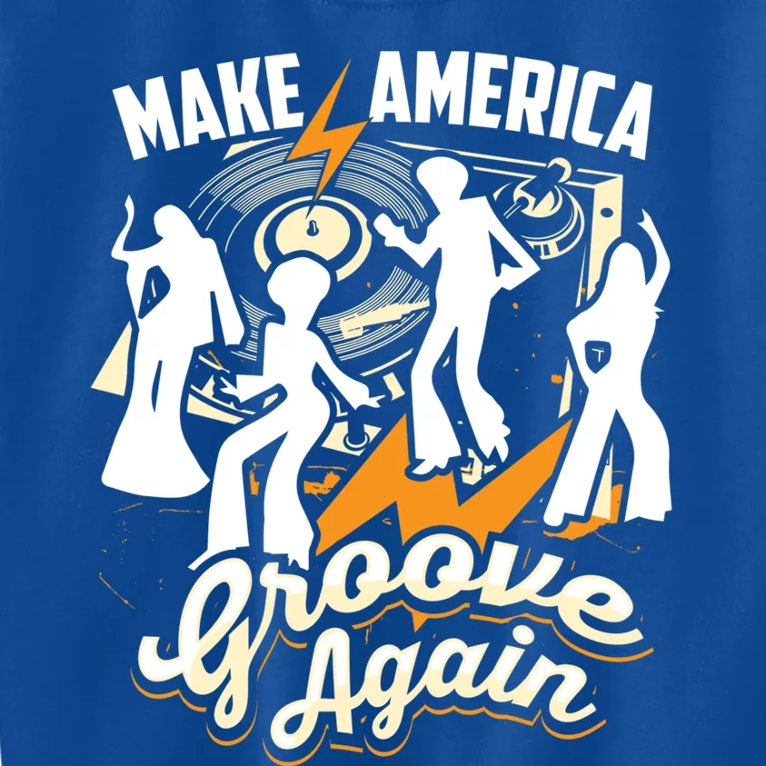 Make America Groove Again Cute Lets Disco Gift Kids Sweatshirt