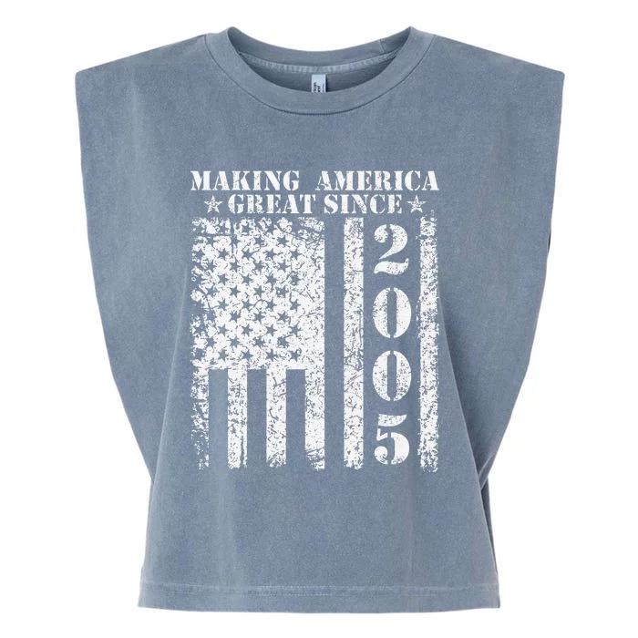 Making America Great Since 2005 Birthday Garment-Dyed Women's Muscle Tee