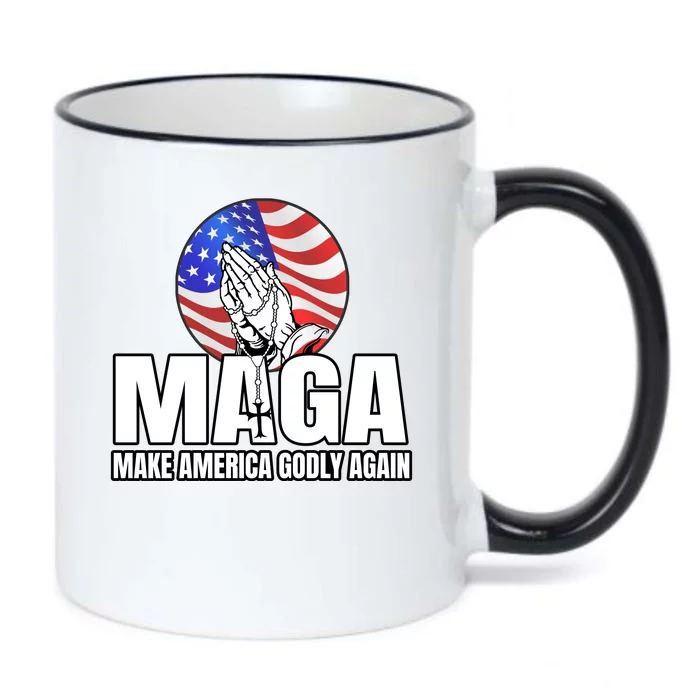 Make America Godly Again Black Color Changing Mug