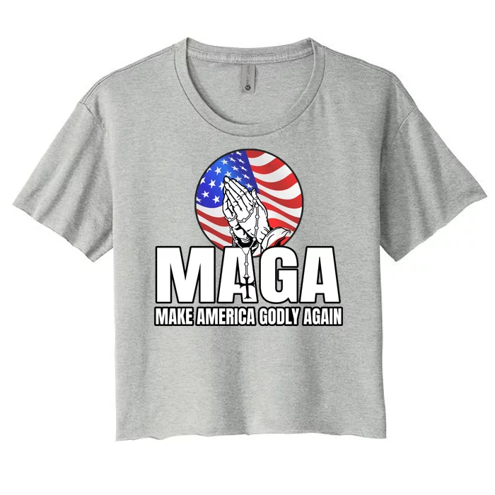 Make America Godly Again Women's Crop Top Tee