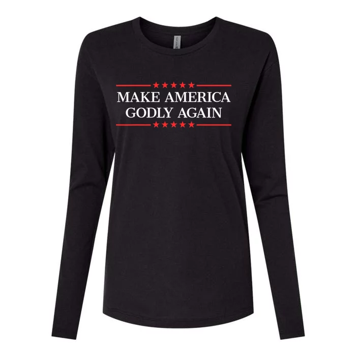 Make America Godly Again Womens Cotton Relaxed Long Sleeve T-Shirt