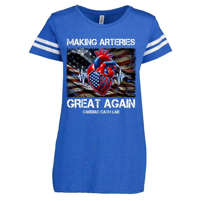 Making Arteries Great Again Cardiac Cath Lab Enza Ladies Jersey Football T-Shirt