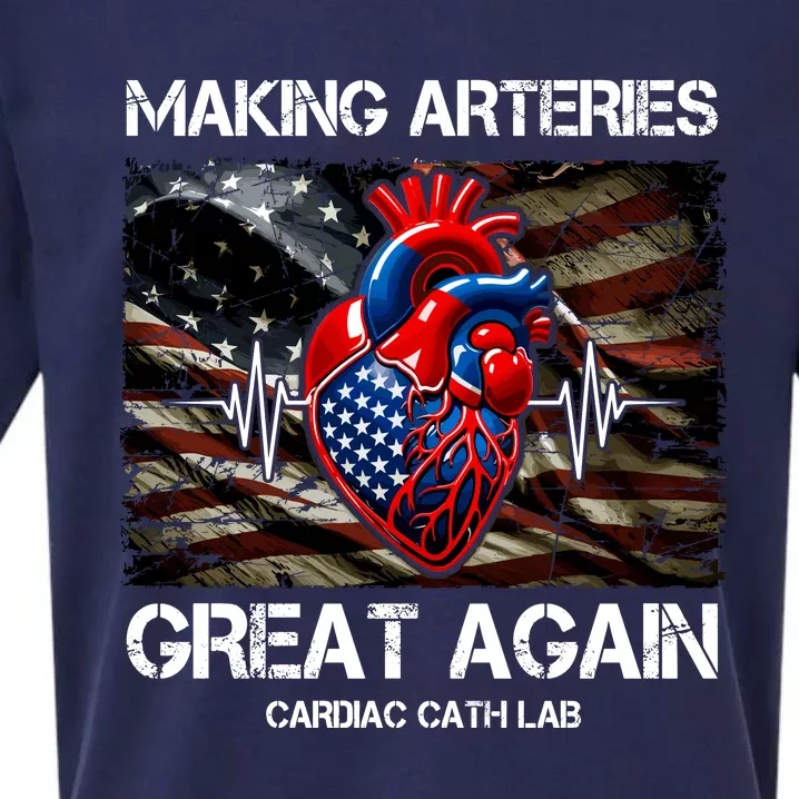 Making Arteries Great Again Cardiac Cath Lab Sueded Cloud Jersey T-Shirt