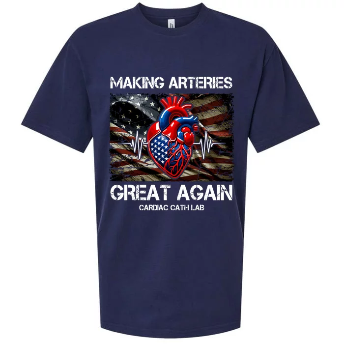 Making Arteries Great Again Cardiac Cath Lab Sueded Cloud Jersey T-Shirt