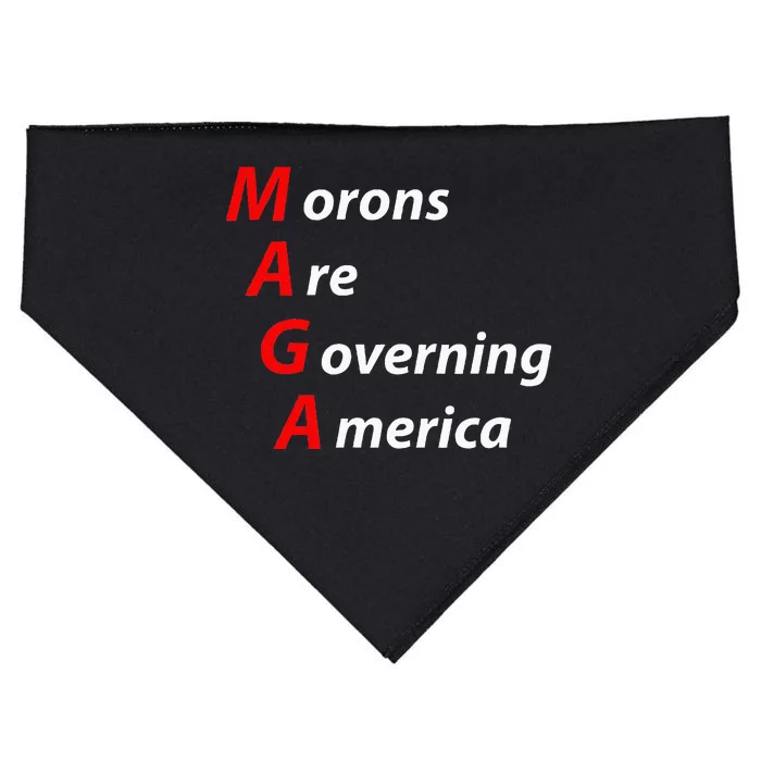 Morons Are Governing America Anti Trump Political USA-Made Doggie Bandana