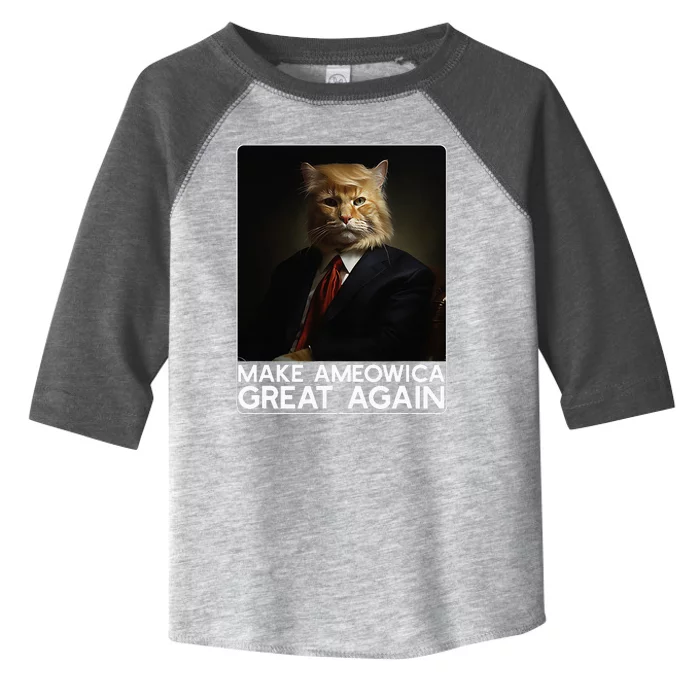 Make Ameowica Great Again Funny Donald Trump Cat Meme Toddler Fine Jersey T-Shirt