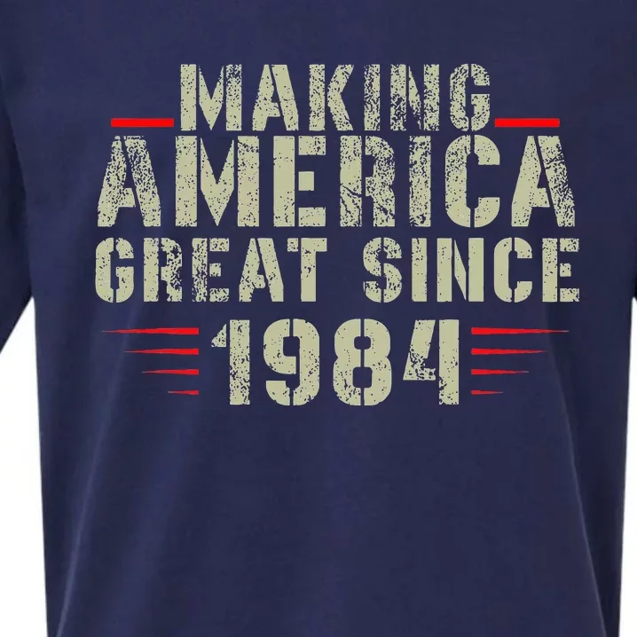 Making America Great Since 1984 Design 38th Birthday Sueded Cloud Jersey T-Shirt