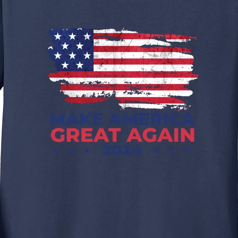 Make America Great Again 2024 Kids Long Sleeve Shirt