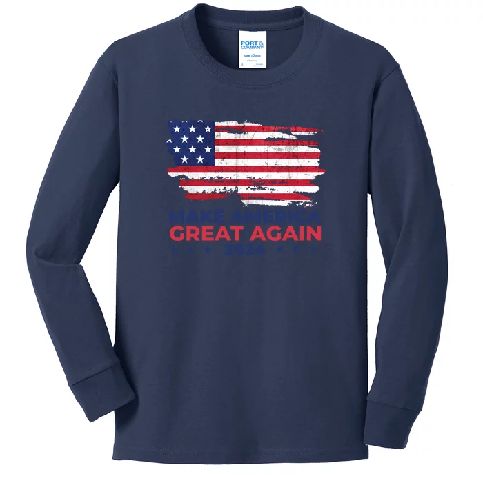 Make America Great Again 2024 Kids Long Sleeve Shirt