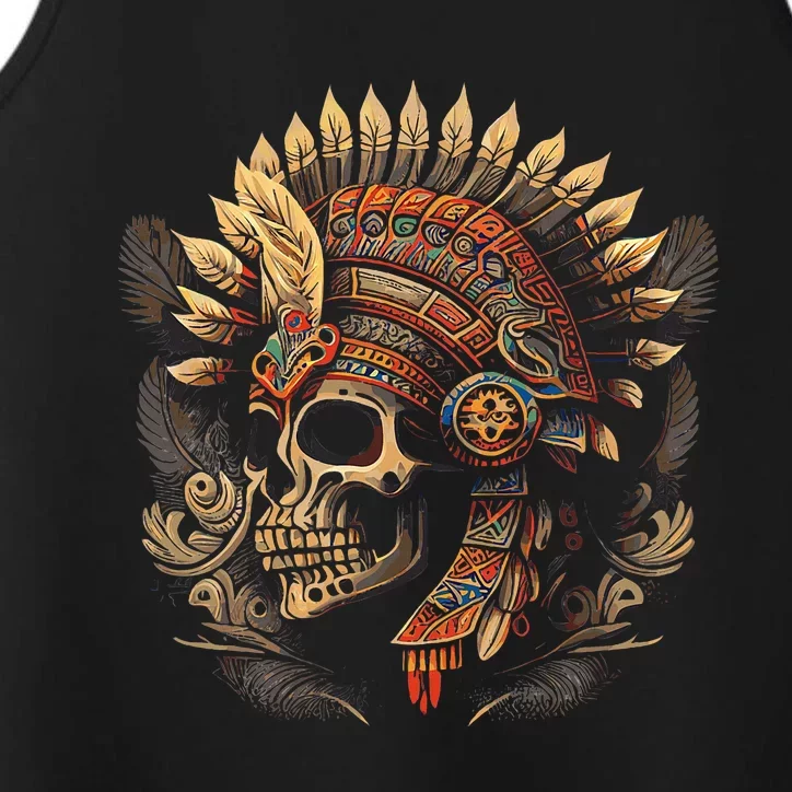 Mictlantecuhtli Aztec God Of Death Skull Performance Tank