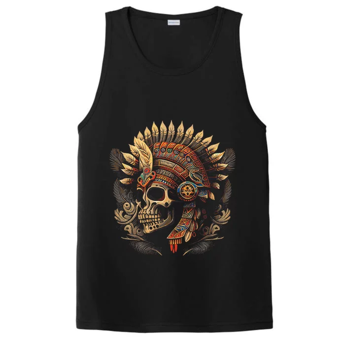 Mictlantecuhtli Aztec God Of Death Skull Performance Tank