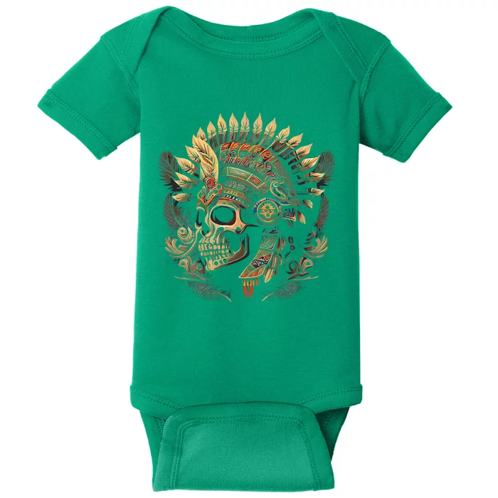 Mictlantecuhtli Aztec God Of Death Skull Baby Bodysuit