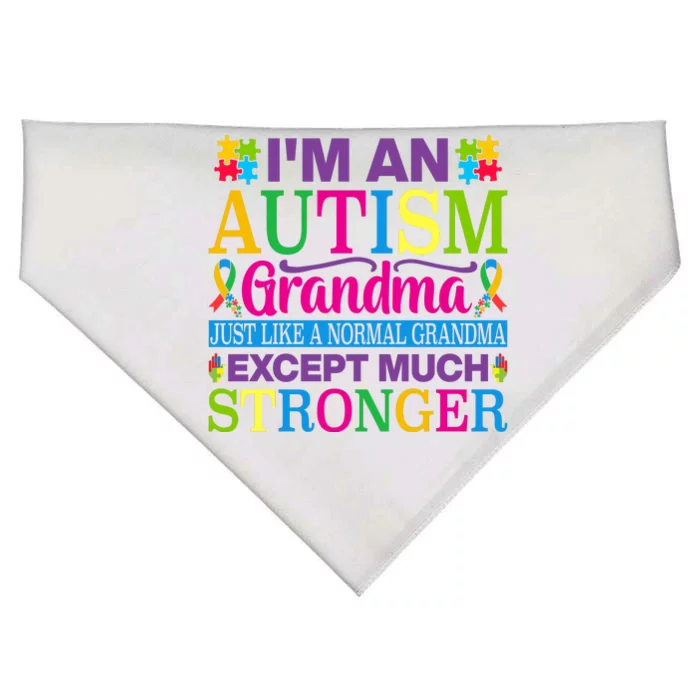 Motivational Autism Grandma Autism Awareness Slogan Autism Advocacy USA-Made Doggie Bandana