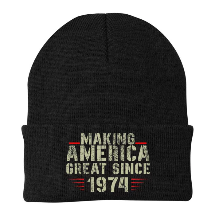 Making America Great Since 1974 Design 48th Birthday Knit Cap Winter Beanie