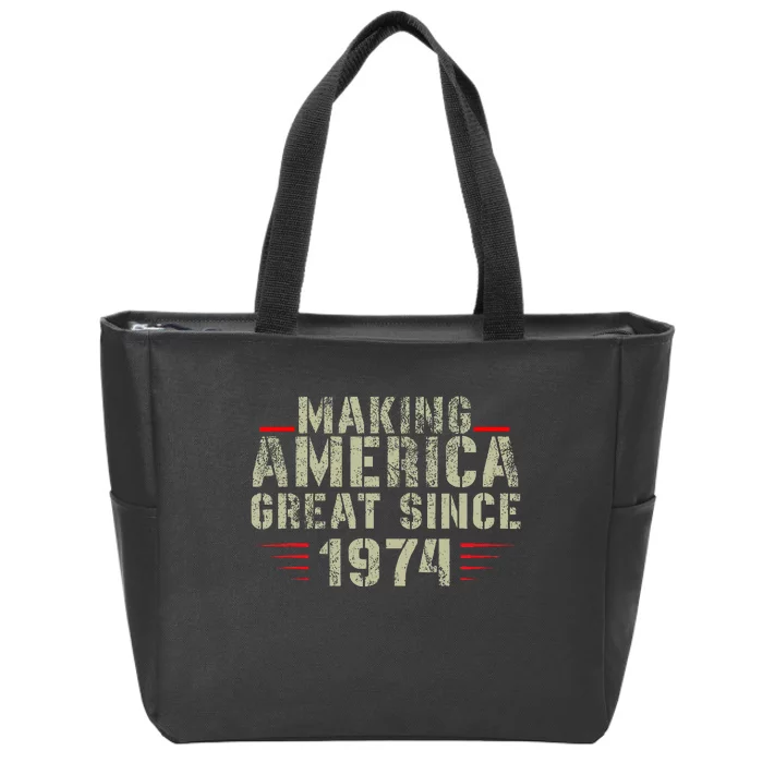 Making America Great Since 1974 Design 48th Birthday Zip Tote Bag