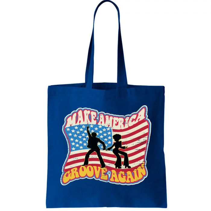 Make America Groove Again July 4th Flag Faded Distressed Great Gift Tote Bag