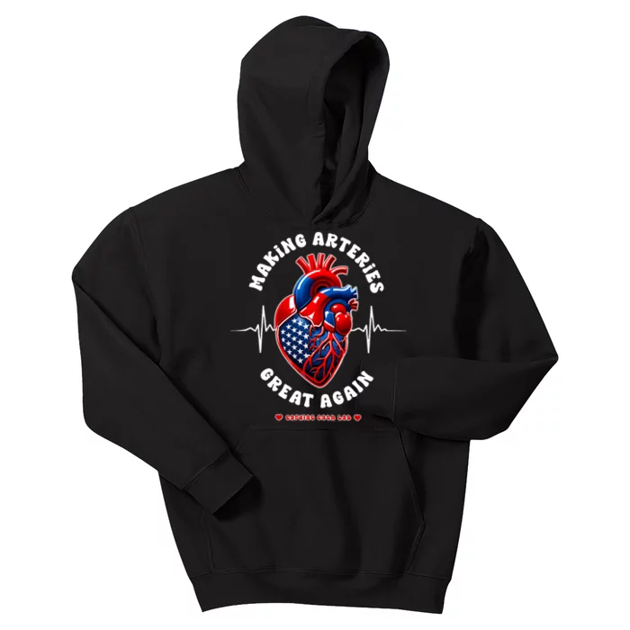 Making Arteries Great Again Cardiac Cath Lab Kids Hoodie