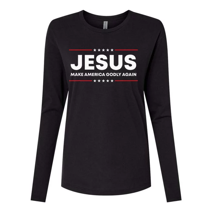 Make America Godly Again for Patriotic Christians Womens Cotton Relaxed Long Sleeve T-Shirt